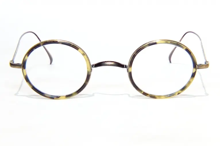 【美品】金子眼鏡　カネコガンキョウ　VINTAGE　丸眼鏡 KV-32 BRL VINTAGE KV-32 YLDE｜中古・ヴィンテージ・廃盤メガネの格安販売・高価