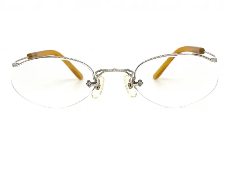 アメリカンオプティカル AmericanOptical ｜本鼈甲 べっ甲 12KGF(12K) 金張り ワンポイント リムレスフレーム Vintage  ヴィンテージ カスタム｜アメリカンオプティカルのヴィンテージに本鼈甲カスタムだと!?｜『誠眼鏡店』上質なメガネの買取・販売・レンズ交換