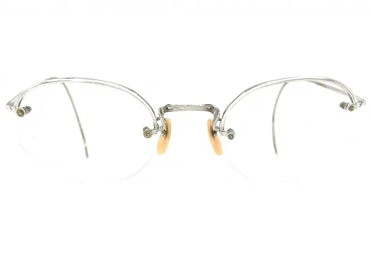 ボシュロム　ヴィンテージ眼鏡　リムレス　12金張り【E182】フレーム形リムレス
